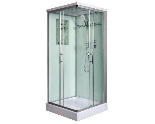Душевая кабина Weltwasser  Laine 80x80 см – с поддоном, стекло прозрачное, профиль хром матовый