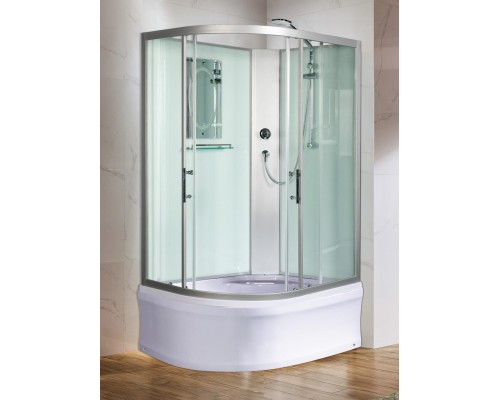 Душевая кабина Weltwasser  Halle 120x90 см – R, с поддоном, глубокий поддон, стекло прозрачное, профиль хром матовый