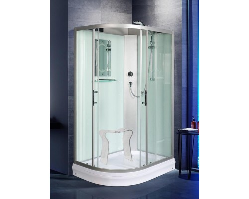 Душевая кабина Weltwasser  Werra 90x120 см – R, с поддоном, стекло прозрачное, профиль хром матовый