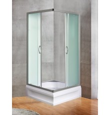 Душевое ограждение River MORAVA XL 100x100 квадратное, стекло матовое, профиль хром матовый, без поддона
