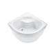 Душевая кабина River NARA LIGHT 90x90 см – асимметричная, матовое стекло, профиль хром матовый, глубокий поддон