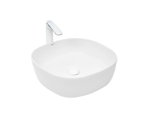 WW ELBACH 2198 Раковина накладная 430х430х135 фаянс белый глянец