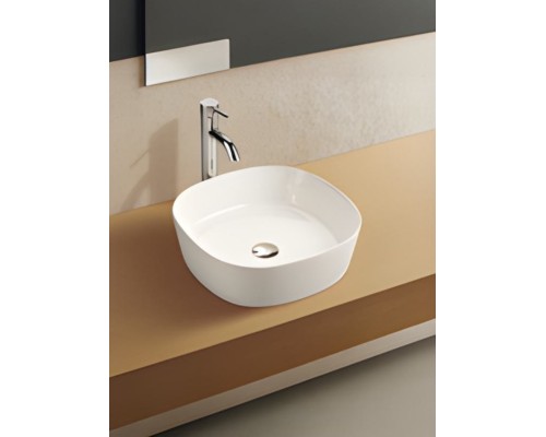 WW ELBACH 2198 Раковина накладная 430х430х135 фаянс белый глянец