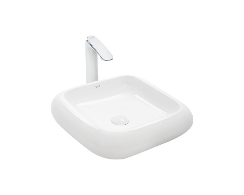 WW ELBACH 3061 Раковина накладная 450х460х110 белый глянец