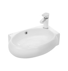 WW AISBACH 5011 R Раковина подвесная 430х290х140 белый глянец, правый