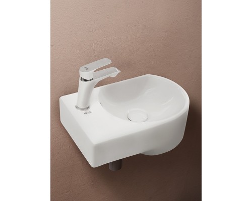 WW AISBACH 5014 L Раковина подвесная 410х270х130 белый глянец, левый