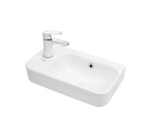 WW AISBACH 5117 L Раковина подвесная 450х260х155 белый глянец, левый