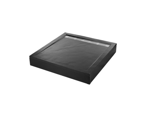 Душевой поддон с сифоном  WeltWasser TRS 80 STONE-BL Черный 800х800х30 мм