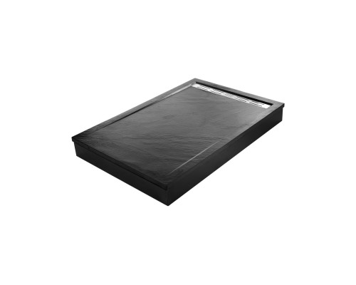 Душевой поддон с сифоном  WeltWasser TRS 12080 STONE-BL Черный 1200х800х30 мм 