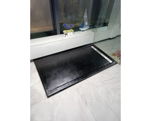 Душевой поддон с сифоном  WeltWasser TRS 12090 STONE-BL Черный 1200х900х30 мм 