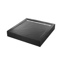 Душевой поддон с сифоном WeltWasser TRS 90 STONE-BL Черный 900х900х30 мм