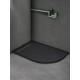 Экран для поддона  WW SKR12090-BL L/R 1180х880х100 мм черный, полукруглый