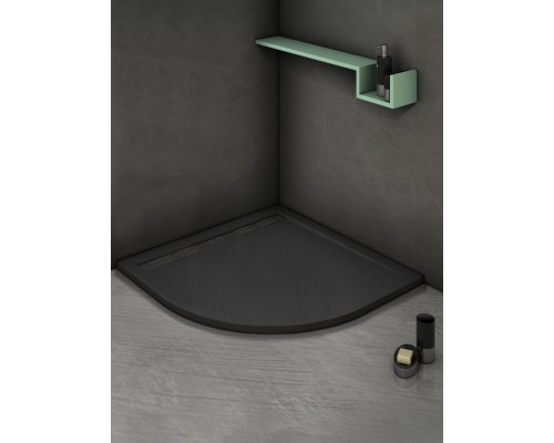 Экран для поддона полукруглый WW SKR90-BL 880х880х100 мм , черный