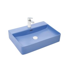 WW ELBACH 2173 MBL Раковина накладная (матовая голубая) 600х420х120