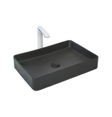Раковина накладная WeltWasser WWELBACH 2174 MB600x405x110 санфаянс матовая черная