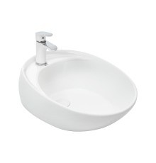 WW ELBACH 1037 Раковина накладная 590х380х190 санфаянс белый глянец