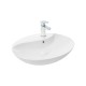 WW ELBACH 1147 Раковина накладная 550х460х125 санфаянс белый глянец