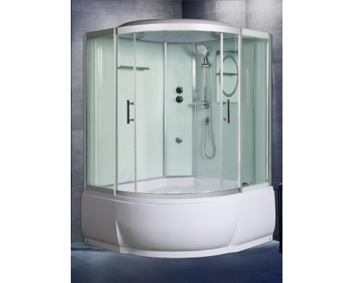 Душевая кабина Weltwasser  Emmer 120x120 см – с поддоном, глубокий поддон, стекло прозрачное, профиль хром матовый