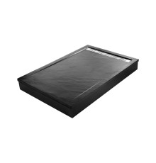 Душевой поддон с сифоном WeltWasser TRS STONE-BL 100х90 Черный