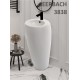 WW LEERBACH 3838 GL-WT Раковина напольная. 380х380х830 мм