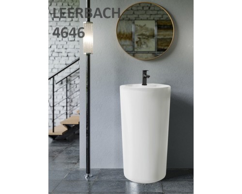 WW LEERBACH 4646 GL-WT Раковина напольная. 460х460х830 мм белый глянец
