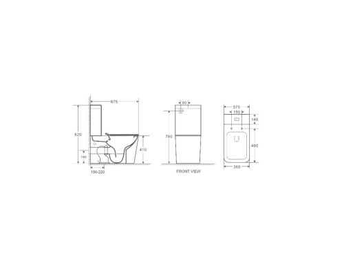 WW GELBACH 001 XL MT-GR Унитаз компакт серый матовый
