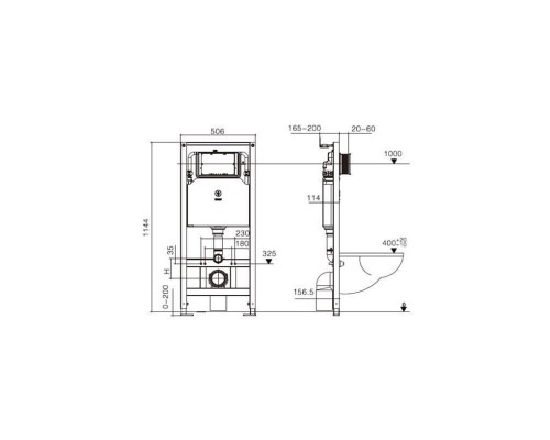 Инсталляция для унитазов WeltWasser WW Amberg 506 ST без кнопки 10000005989
