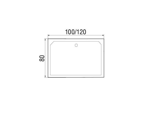 Поддон душевой прямоугольный  RIVER WEMOR 120/80/41 S 1200*800*410 мм