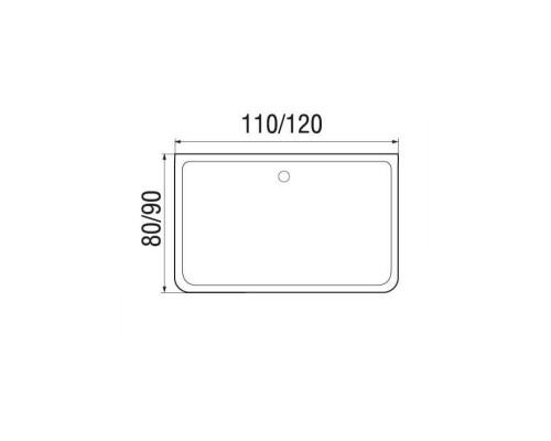 Поддон душевой прямоугольный  RIVER WEMOR 110/80/24 S 1100*800*240 мм