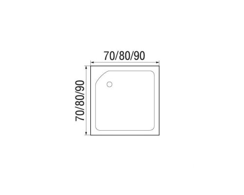 Поддон душевой квадратный RIVER WEMOR  70/24 S 700*700*240 мм