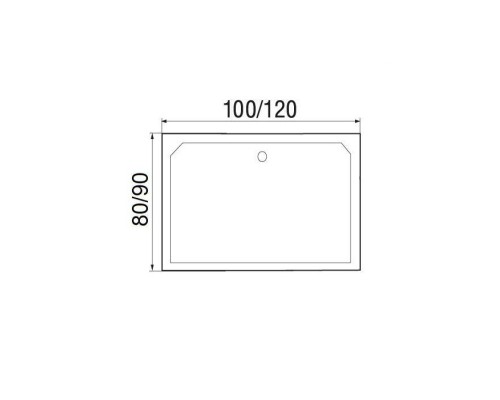 Поддон душевой прямоугольный  RIVER WEMOR 120/90/24 S 1200*900*240 мм