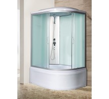 Душевая кабина River DESNA XL 100x80 см – асимметричная, матовое стекло, профиль хром матовый, левая