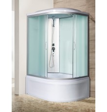 Душевая кабина River DESNA XL 100x80 см – асимметричная, матовое стекло, профиль хром матовый, левая