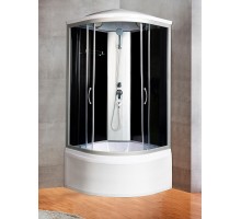 Душевая кабина River DESNA XL 90x90 см – асимметричная, тонированное стекло, профиль хром матовый, глубокий поддон