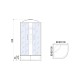 Душевая кабина River DUNAY XL 90x90 см – асимметричная, матовое стекло, профиль хром матовый