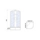 Душевая кабина River DUNAY XL 80x80 см – асимметричная, матовое стекло, профиль хром матовый