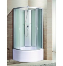 Душевая кабина River NARA XL 80x80 см – асимметричная, матовое стекло, профиль хром матовый, без крыши