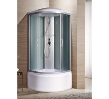 Душевая кабина River NARA XL 80x80 см – асимметричная, матовое стекло, профиль хром матовый