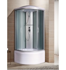 Душевая кабина River NARA XL 80x80 см – асимметричная, матовое стекло, профиль хром матовый
