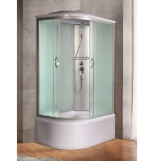 Душевая кабина River NARA XL 100x80 см – асимметричная, матовое стекло, профиль хром матовый, правая