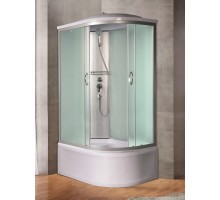 Душевая кабина River NARA XL 100x80 см – асимметричная, матовое стекло, профиль хром матовый, левая