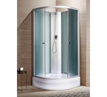 Душевая кабина River NARA LIGHT XL 90x90 см – асимметричная, матовое стекло, профиль хром матовый, без крыши