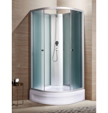 Душевая кабина River NARA LIGHT XL 80x80 см – асимметричная, матовое стекло, профиль хром матовый, без крыши