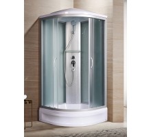 Душевая кабина River NARA LIGHT XL 100x100 см – асимметричная, матовое стекло, профиль хром матовый