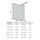WW400  50G+30G Душевое ограждение. (500+300)Х1850 мм стекло прозрачное , профиль хром