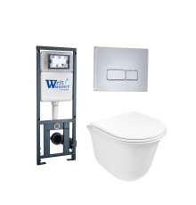 Наборы инсталляций+унитаз подвесной+кнопка MARBERG 410 + TELBACH 004 GL-WT + MAR 410 SE-CR (арт. 10000006949)