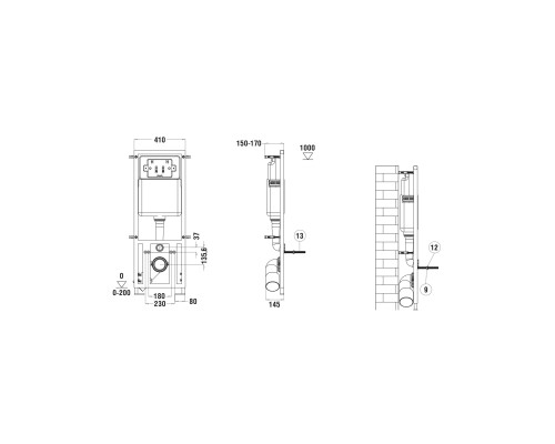 WW MARBERG 410 RD Инсталляция для унитаза
