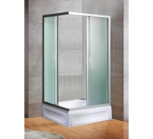 Душевой уголок River MORAVA XL 100/80/24 МТ 100x80 с поддоном, матовое стекло, профиль хром