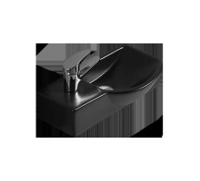 WW AISBACH 7940 MT-BL L Раковина подвесная (матовая черная) 400х220х120 мм