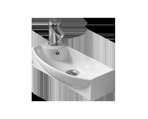 WW AISBACH 7946 GL-WT L Раковина подвесная (глянцевая белая) 455х220х130 мм
